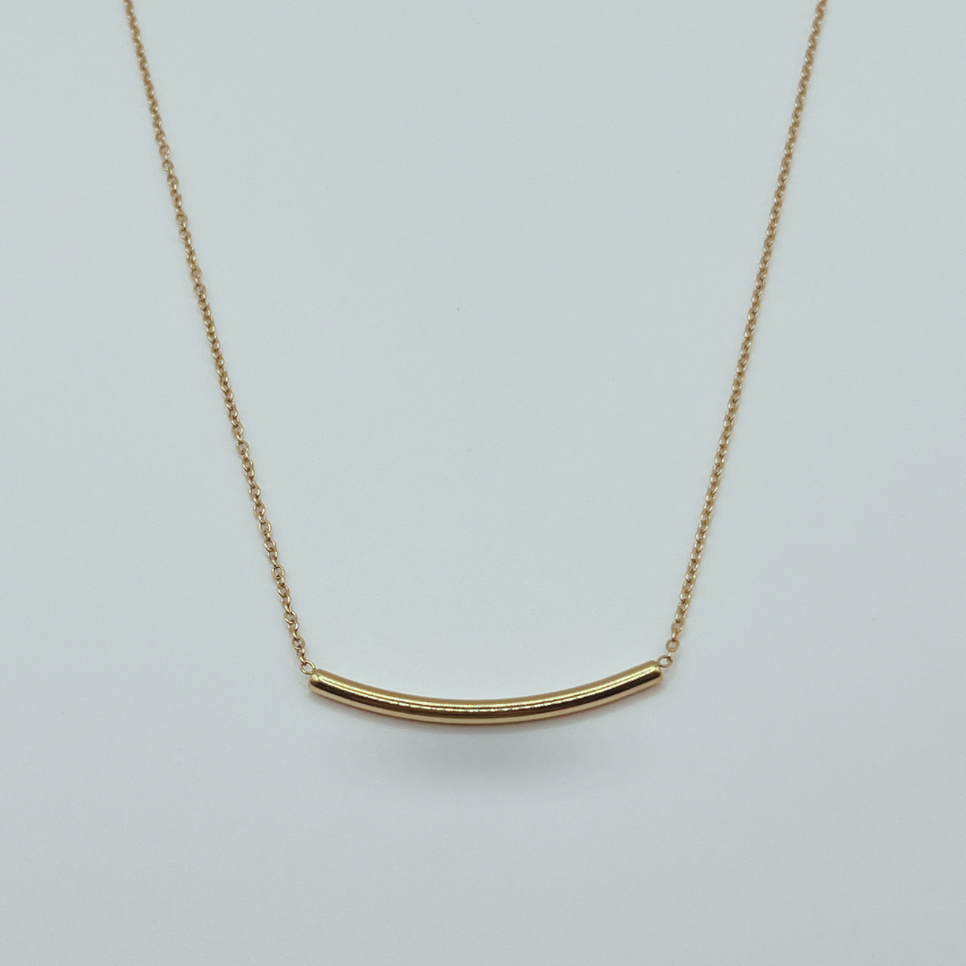 Collar Tubo Dorado
