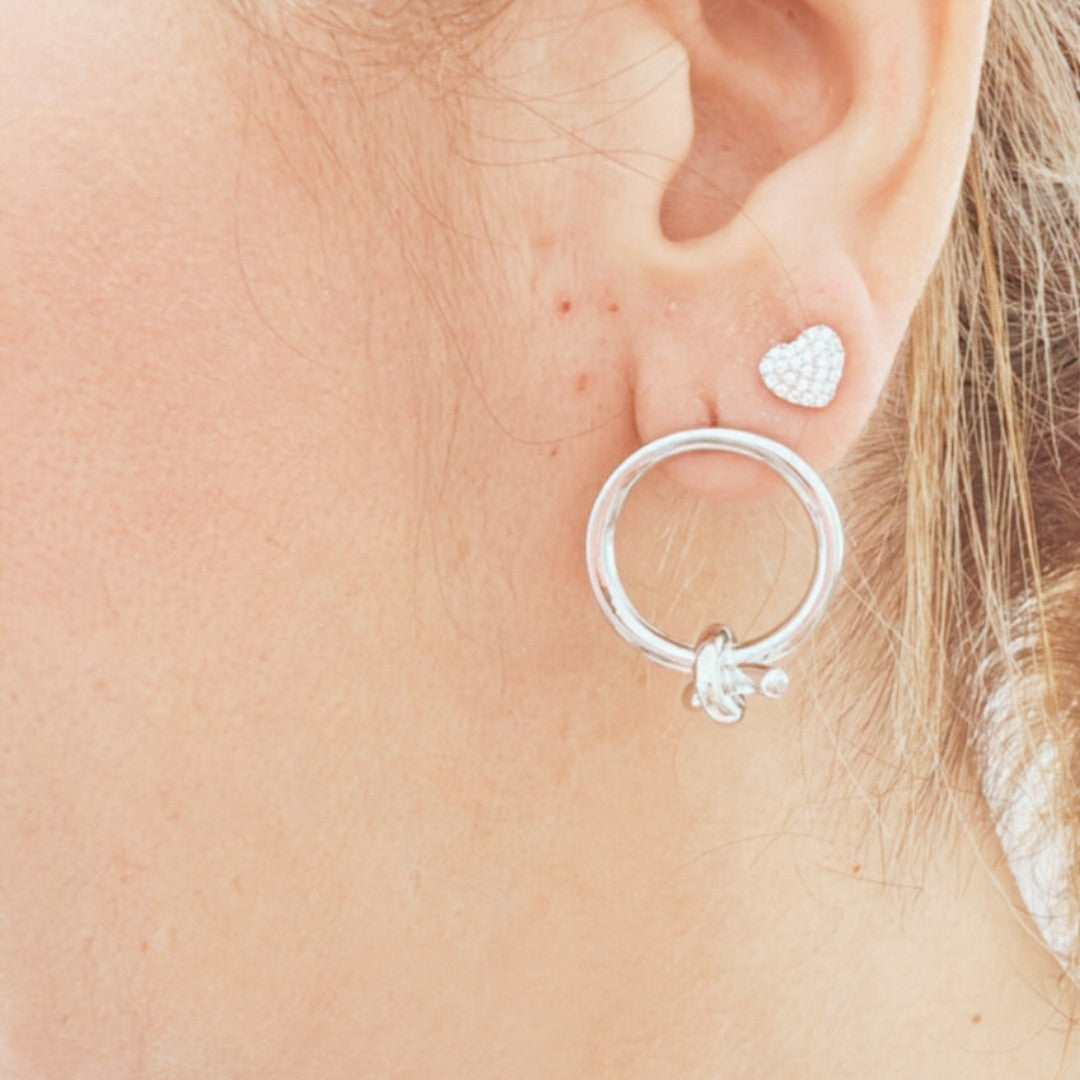 Aretes Nudo Silver