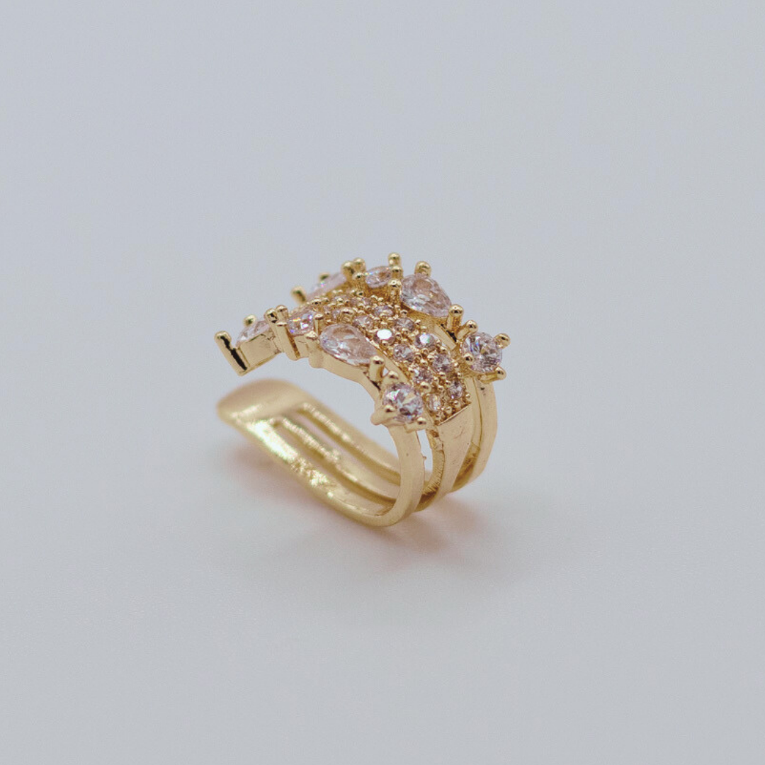 Earcuff Zircone Corona Gold