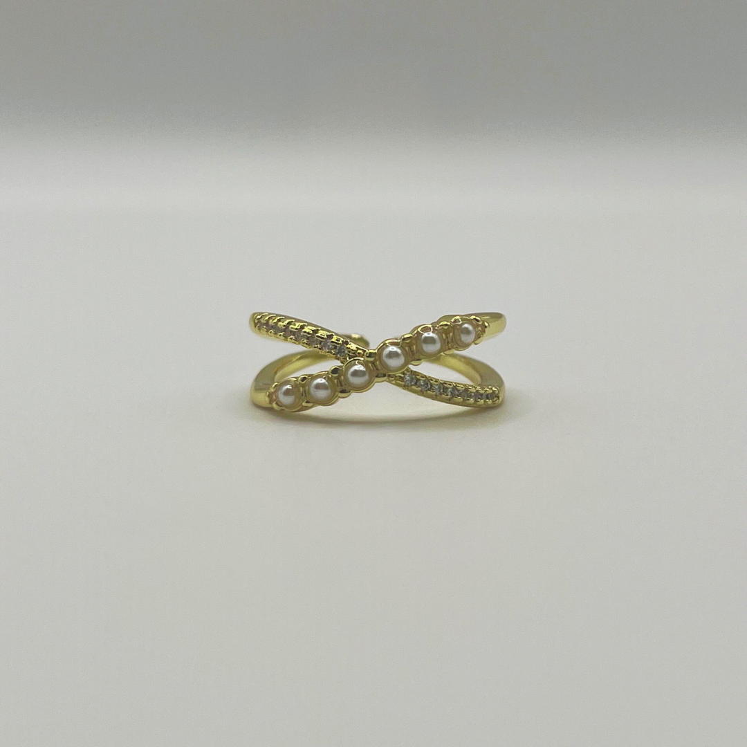 Anillo con Perlas y Zircones