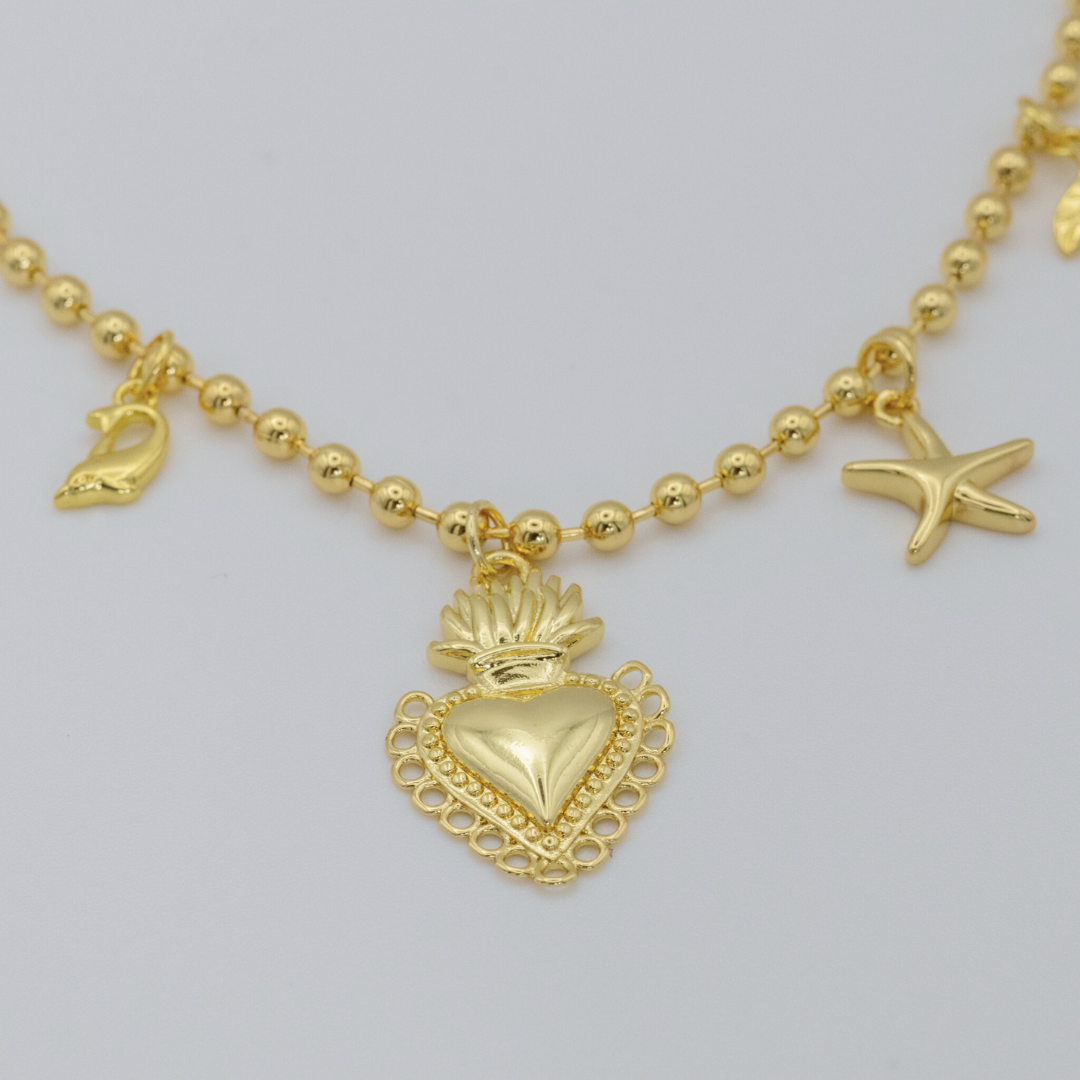 Collar Flame Dorado