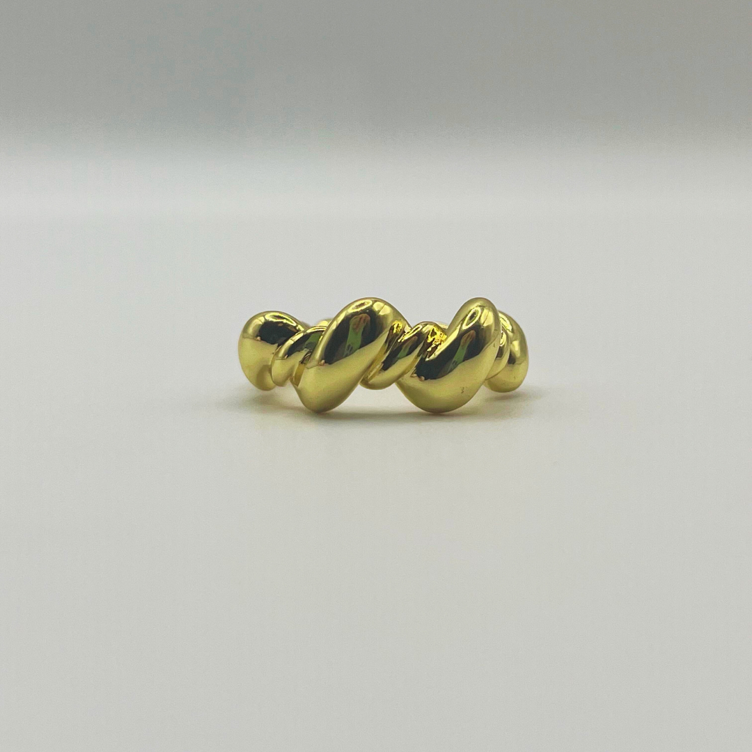 Anillo Líneas Doradas
