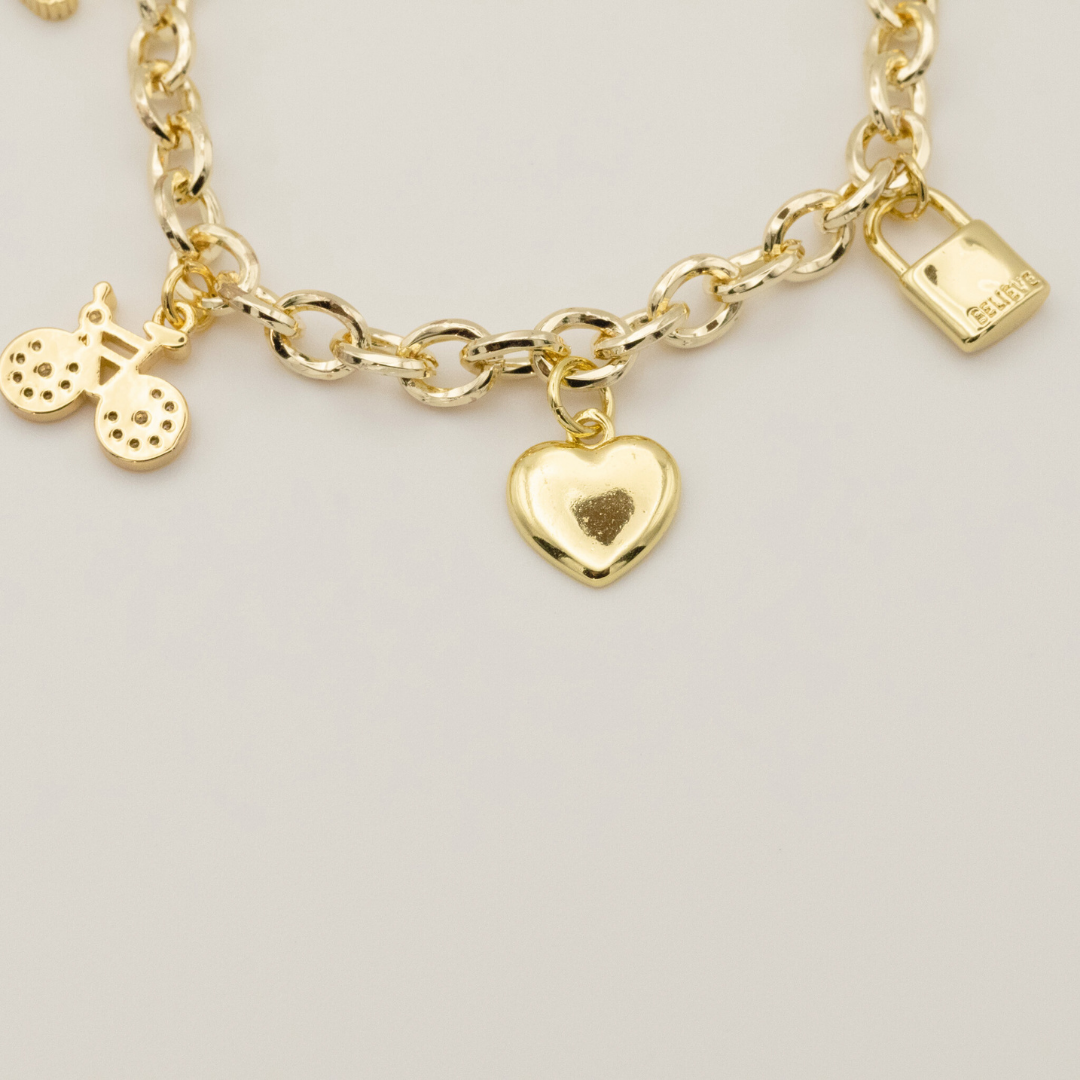 Pulsera Corazón Blanco