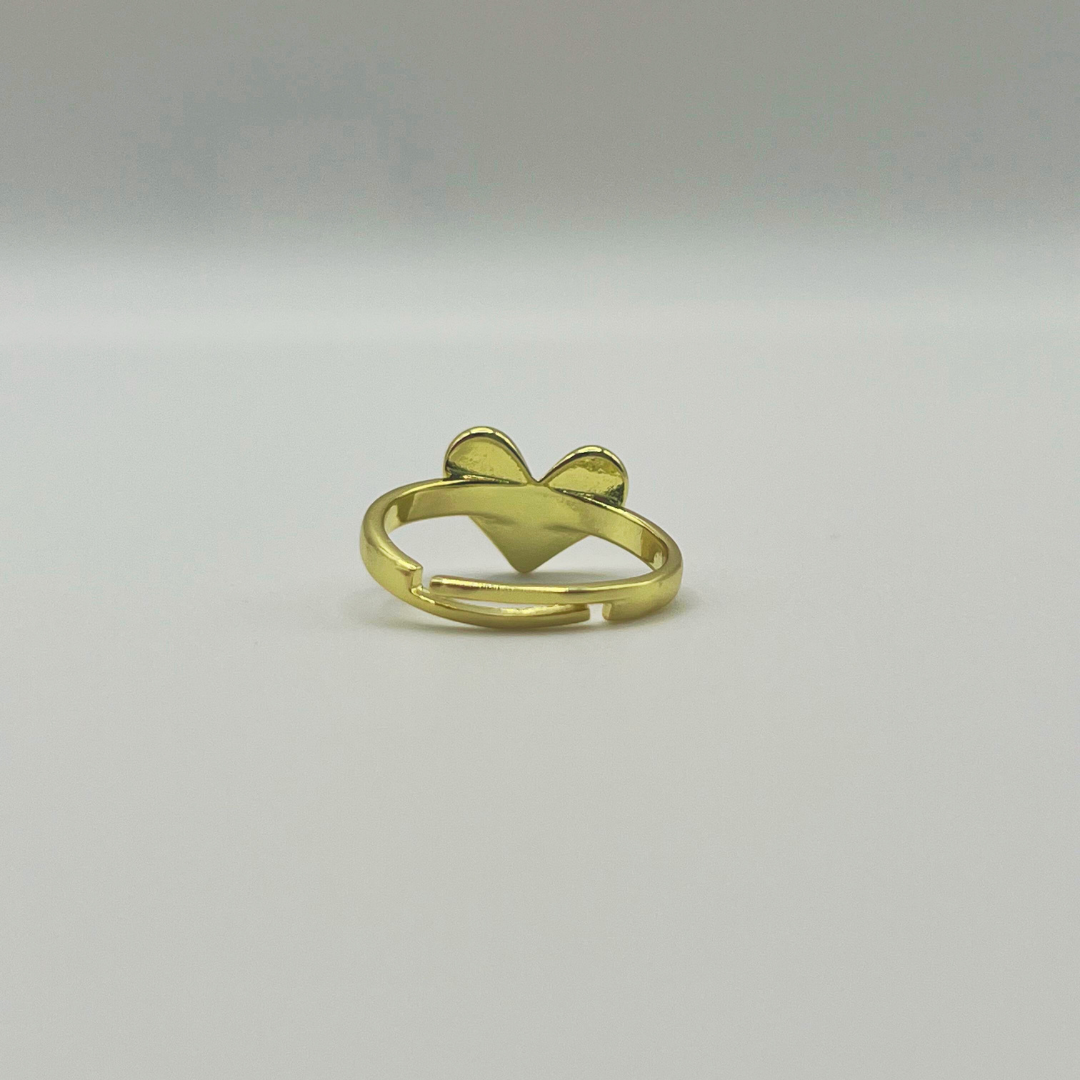 Anillo Aro Corazón Dorado