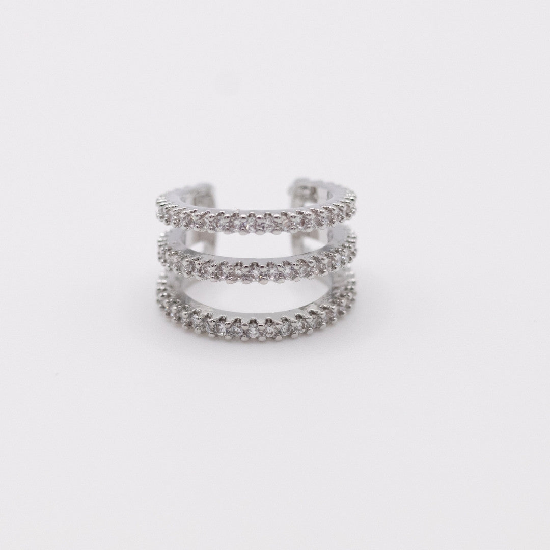 Earcuff Zircones Silver