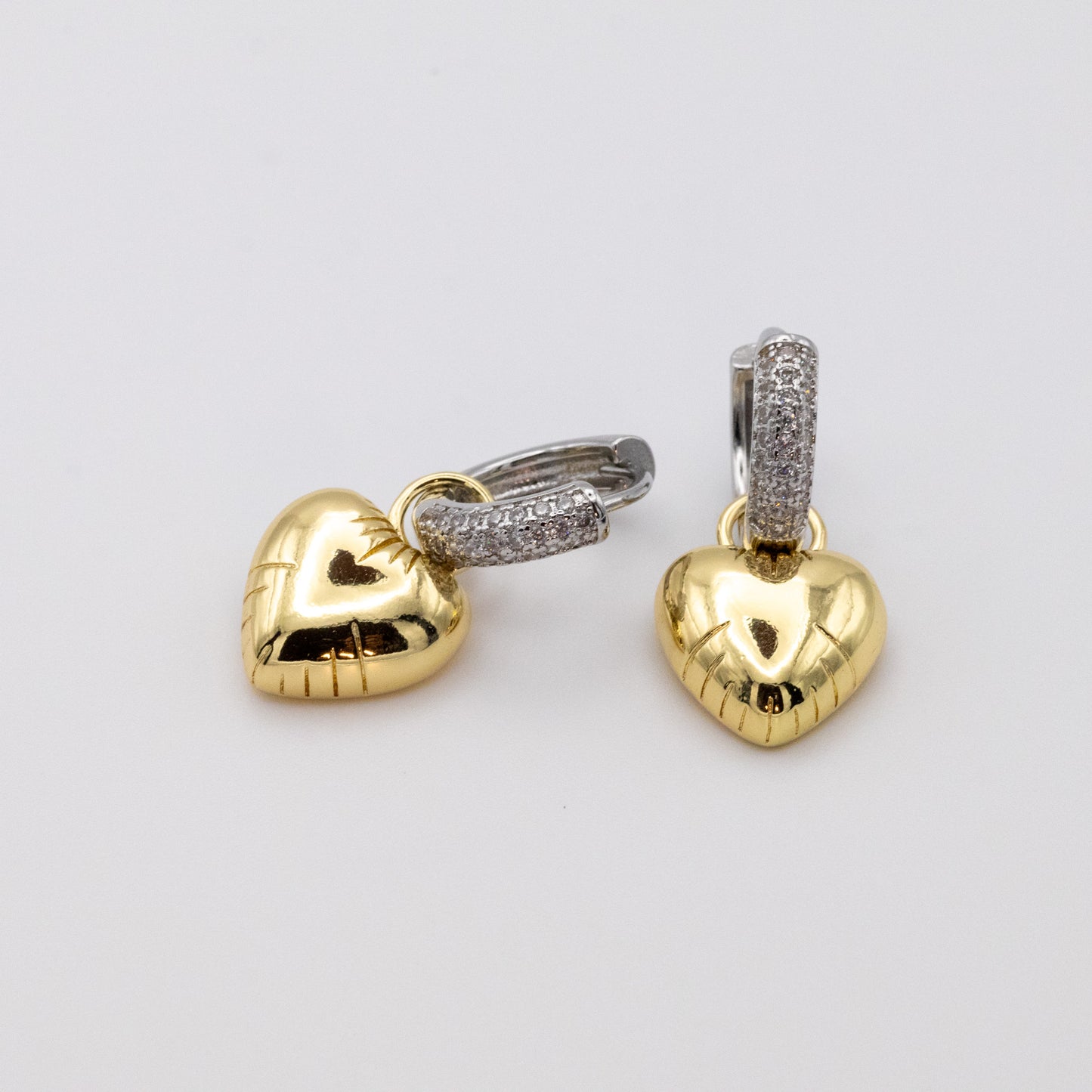 Aretes Gold&Silver con Zircones