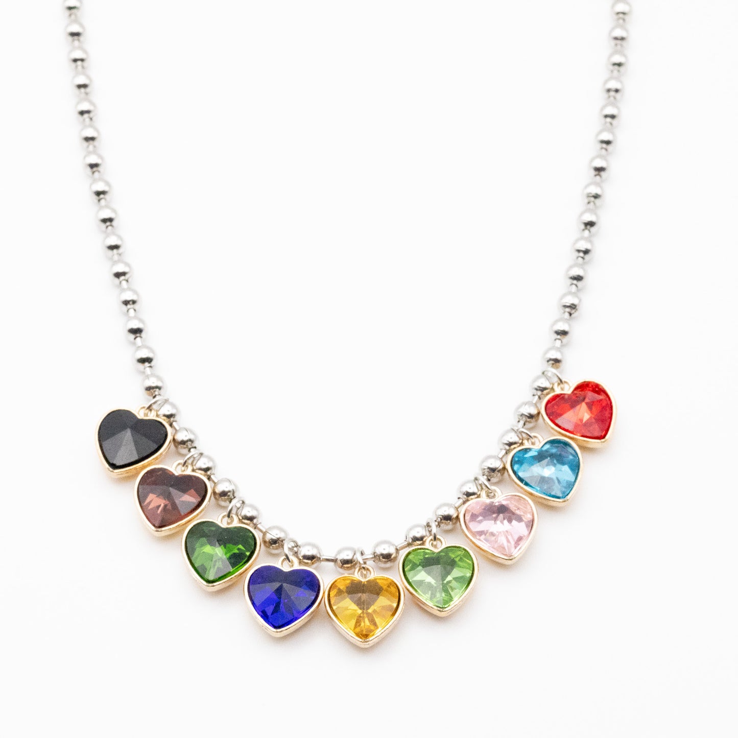 Collar Corazones Multicolor