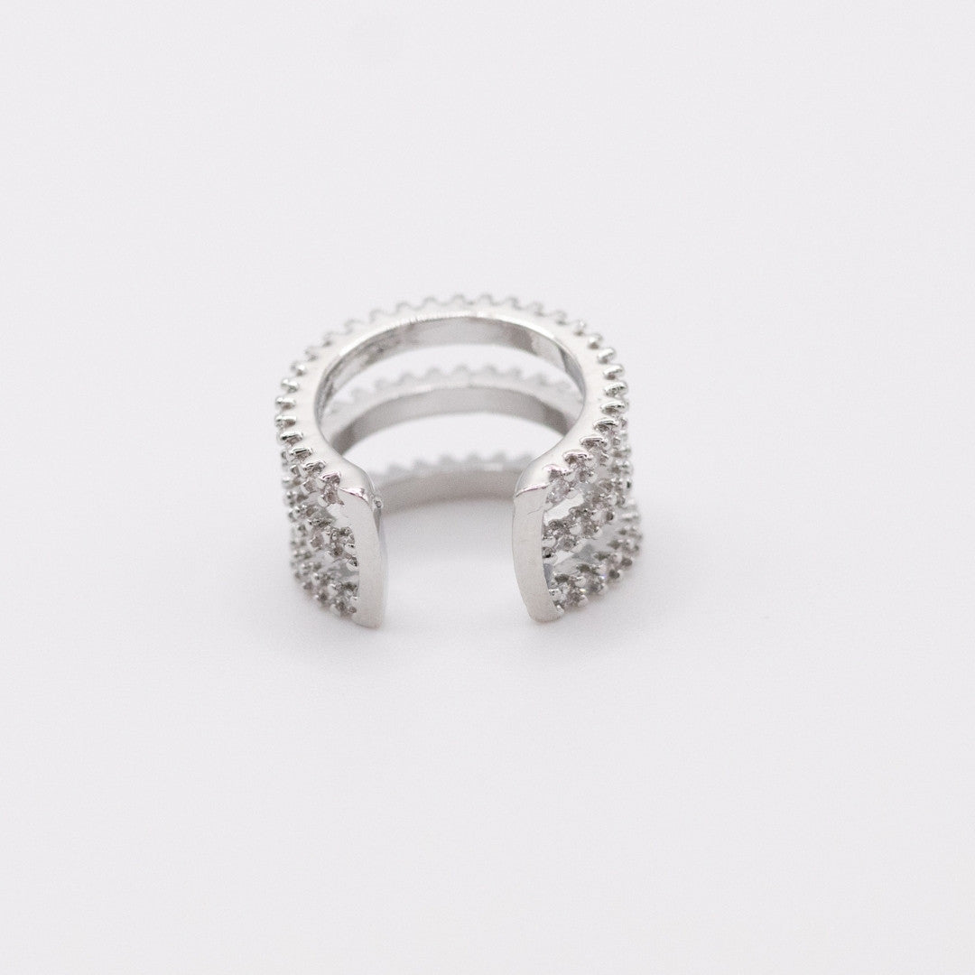Earcuff Zircones Silver