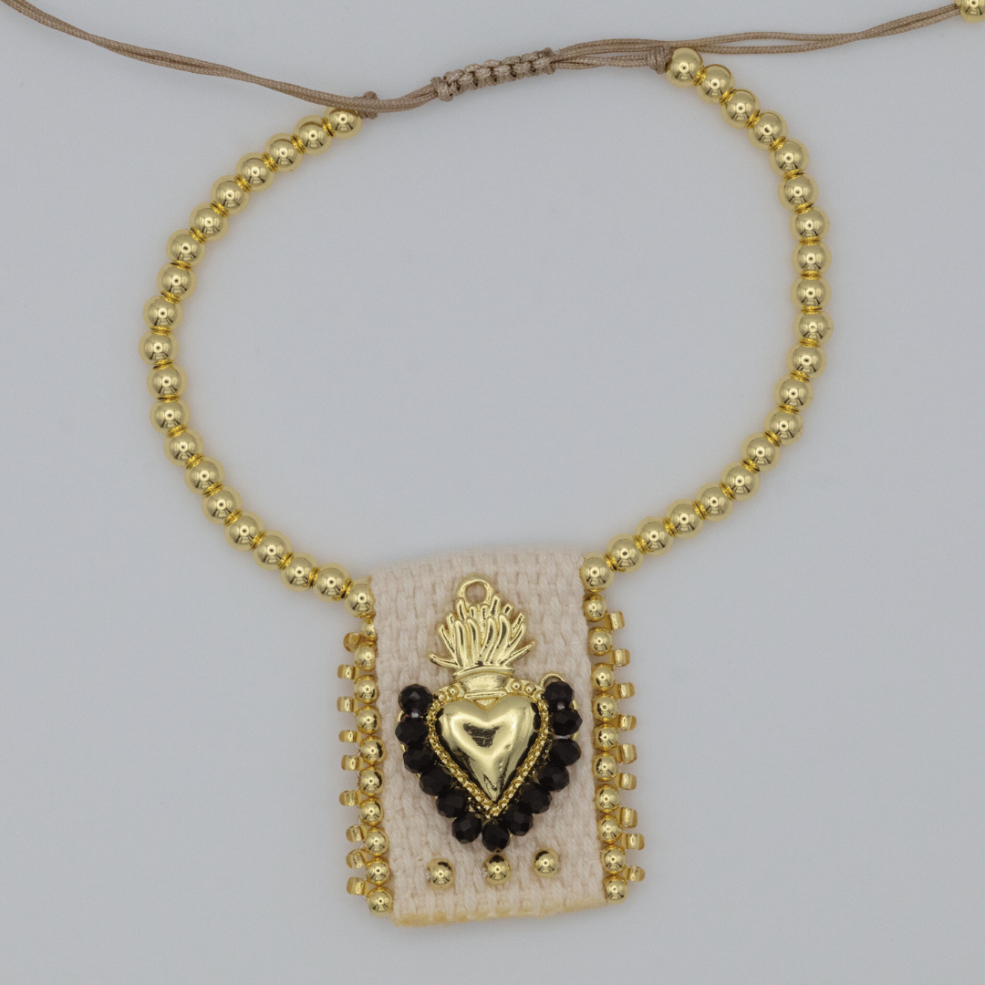 Pulsera Flame Corazón Negro