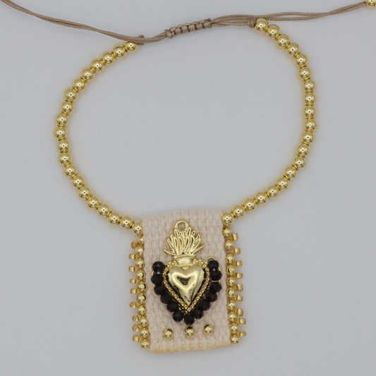 Pulsera Flame Corazón Negro