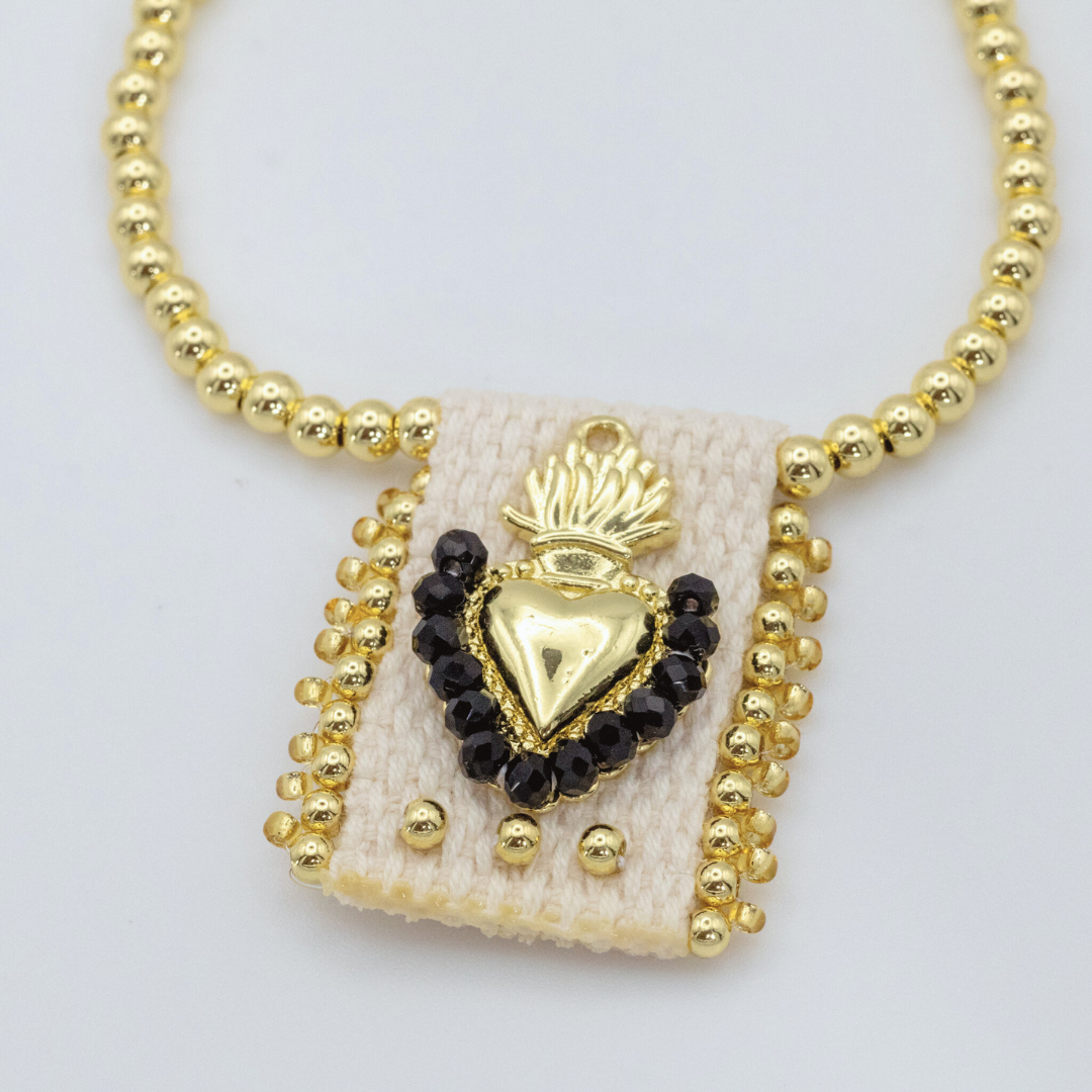 Pulsera Flame Corazón Negro
