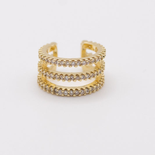 Earcuff Zircones Gold