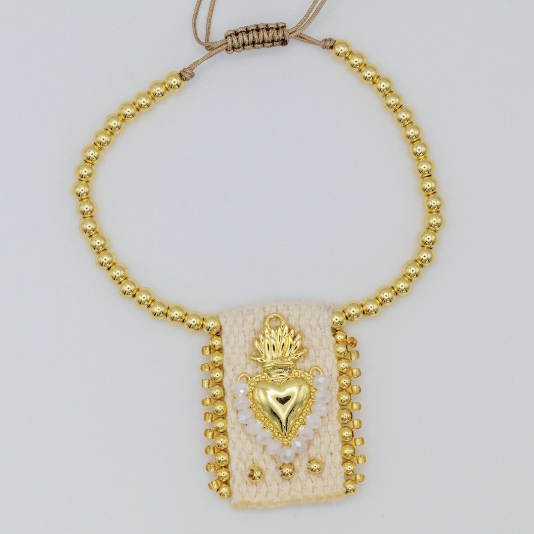 Pulsera Flame Corazón Blanco