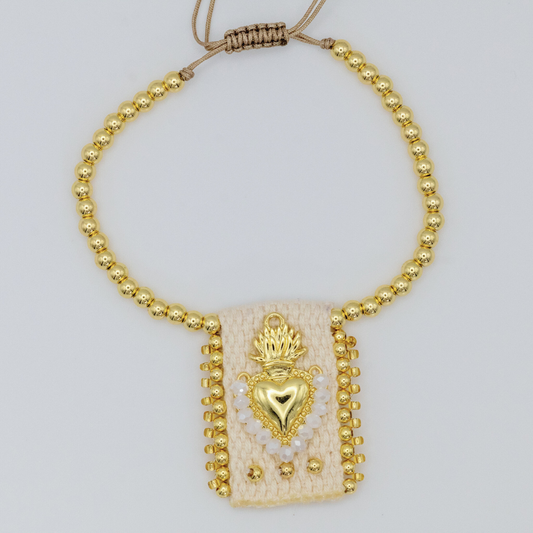 Pulsera Flame Corazón Blanco
