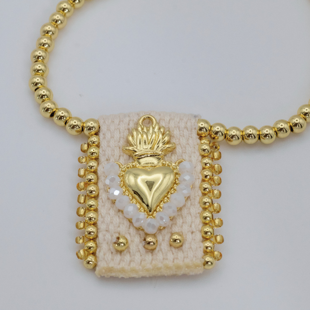 Pulsera Flame Corazón Blanco
