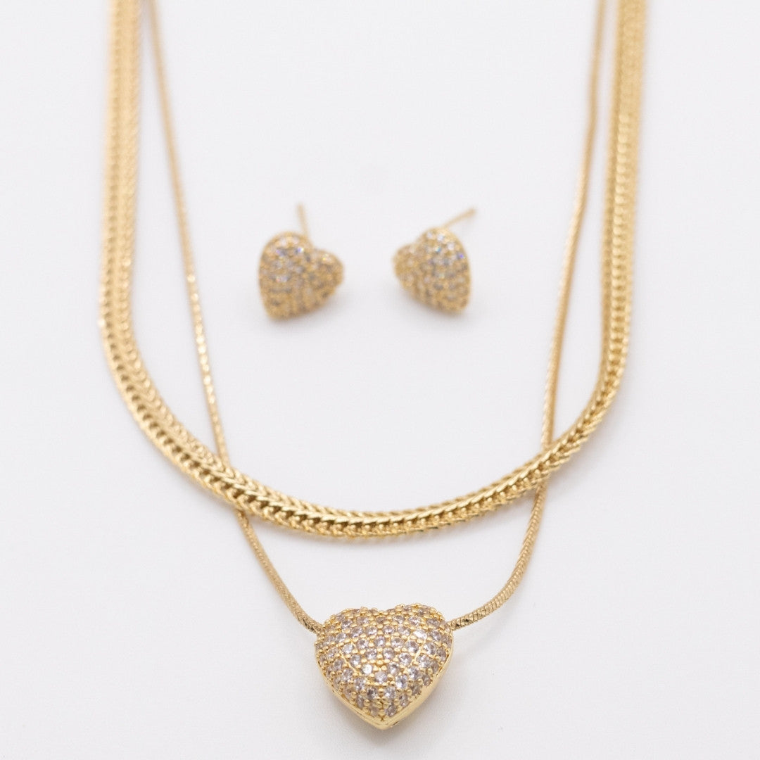 Collar Verso Set con Aretes