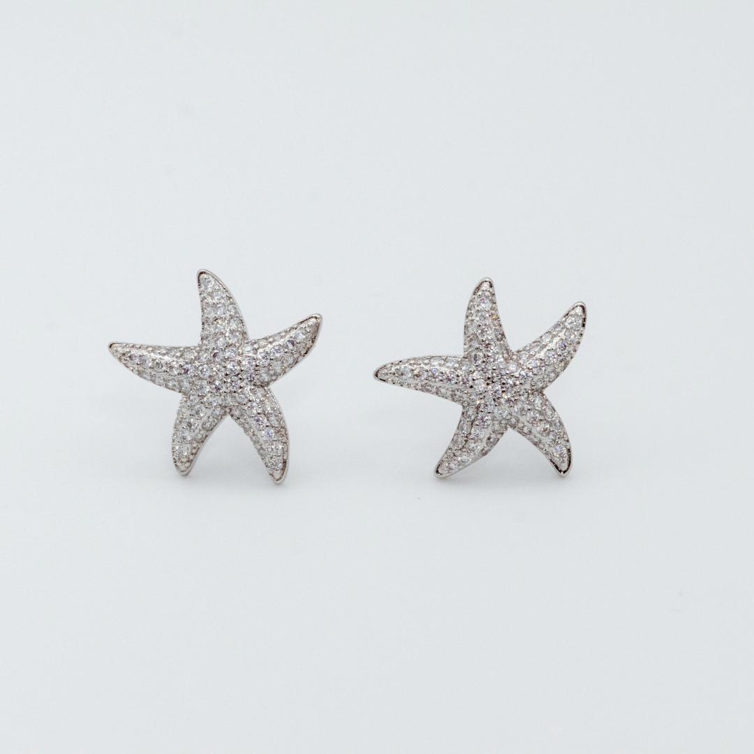 Aretes Estrella de mar Silver