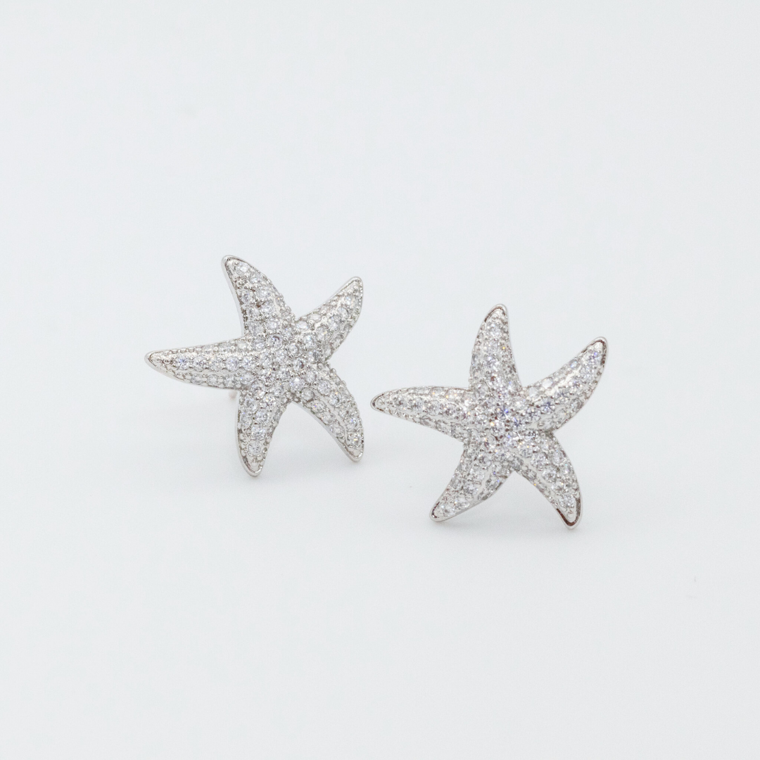 Aretes Estrella de mar Silver