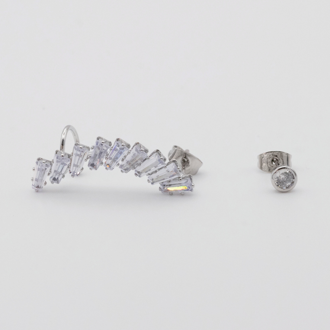 Earcuff Zircones Silver