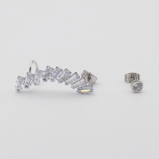 Earcuff Zircones Silver