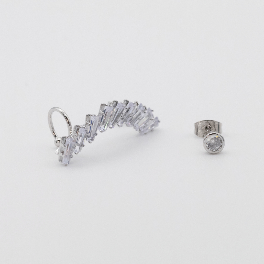 Earcuff Zircones Silver