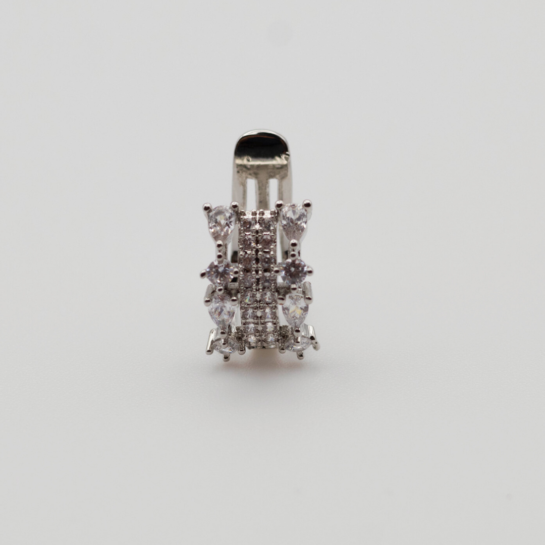 Earcuff Zircone Corona Silver