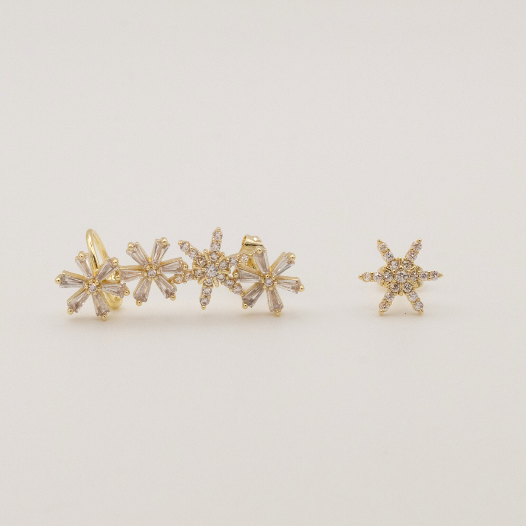 Earcuff Flores Dorado