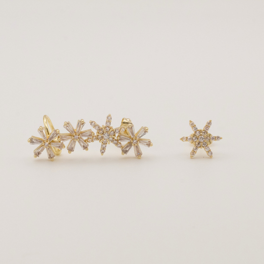 Earcuff Flores Dorado