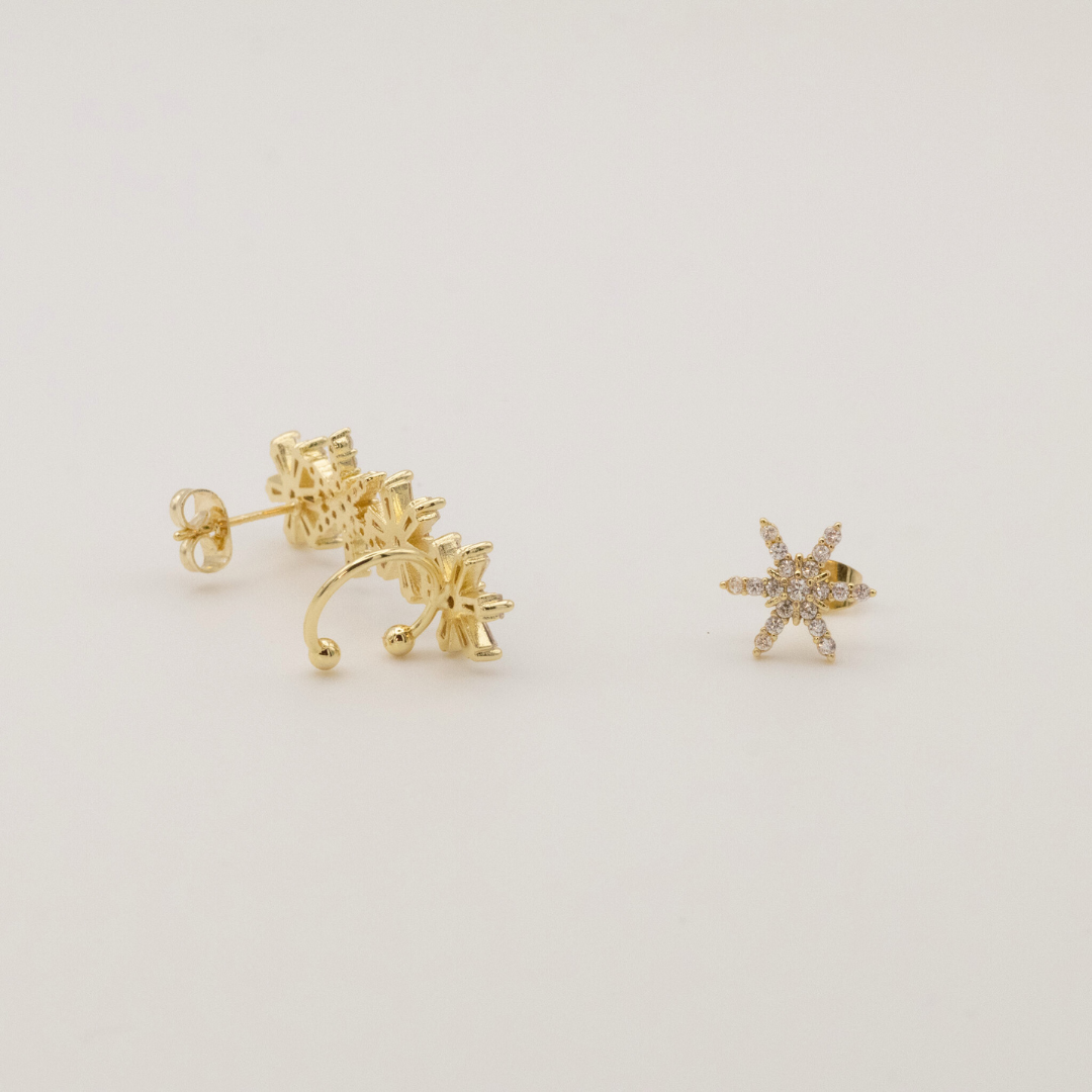 Earcuff Flores Dorado