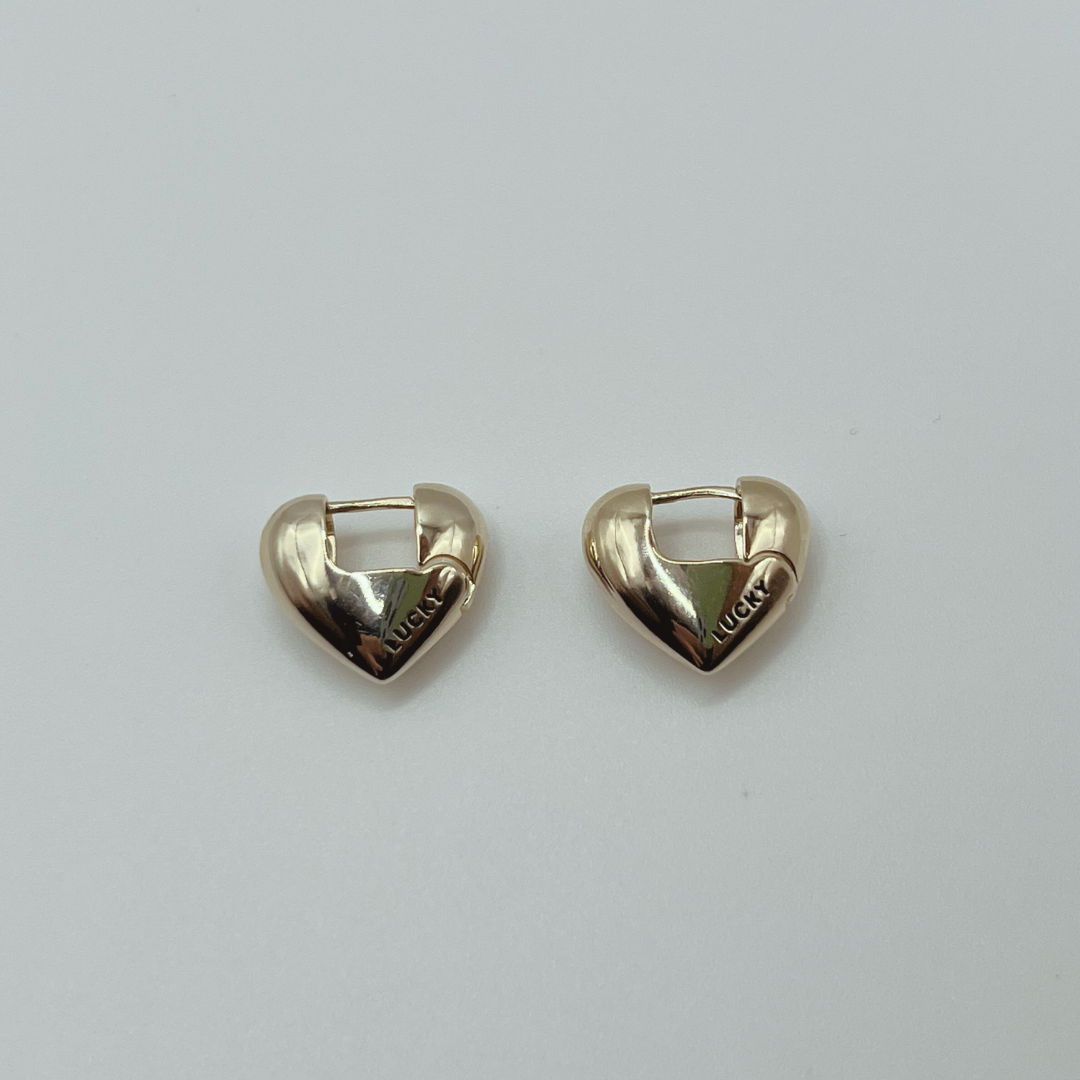 Aretes Corazón Clip Gold