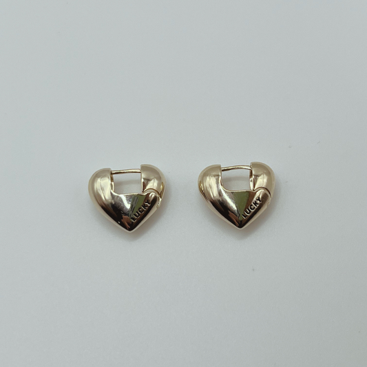 Aretes Corazón Clip Gold