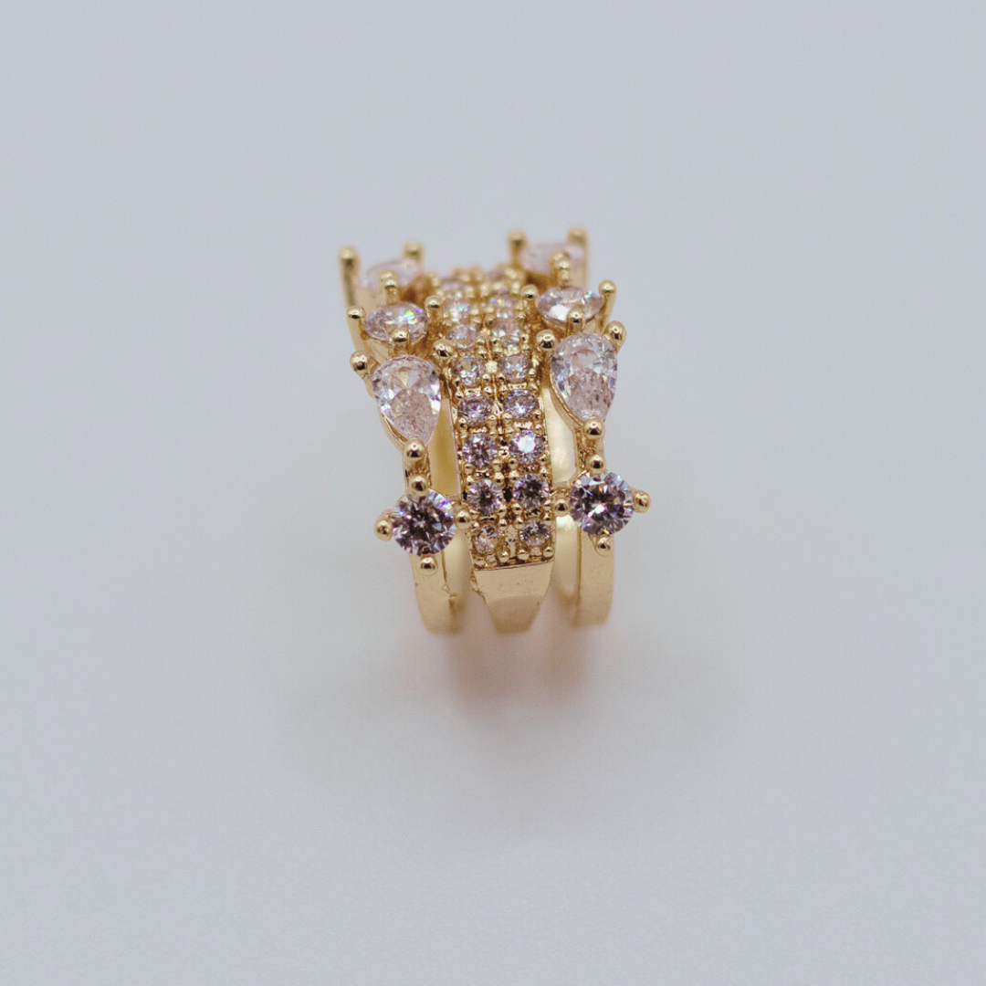 Earcuff Zircone Corona Gold
