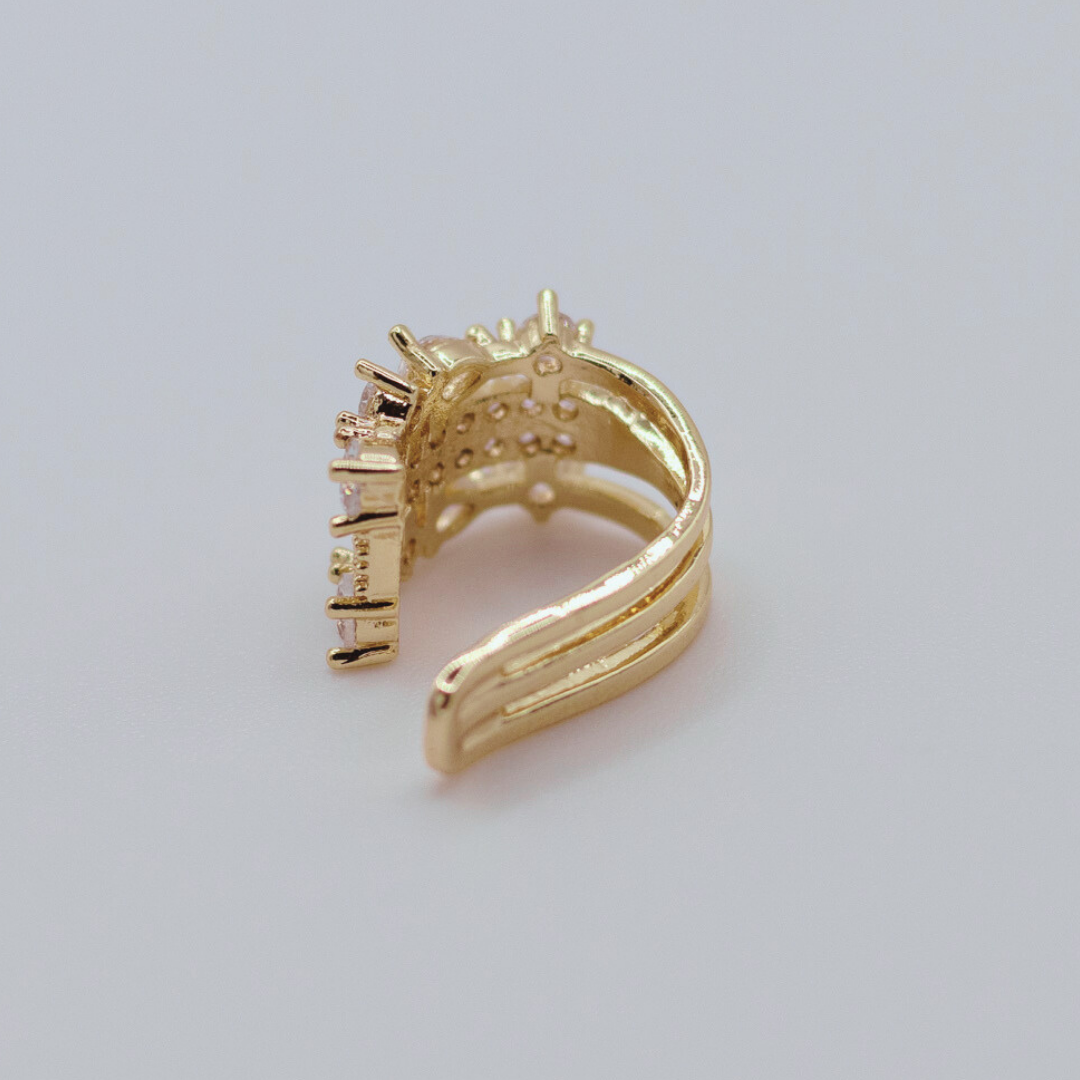 Earcuff Zircone Corona Gold