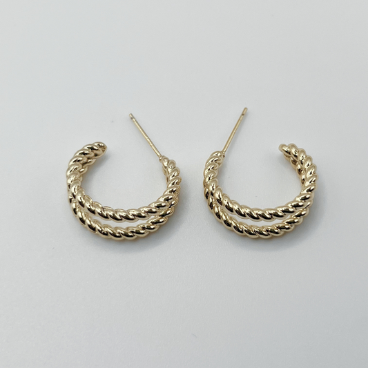 Aretes Trenza doble