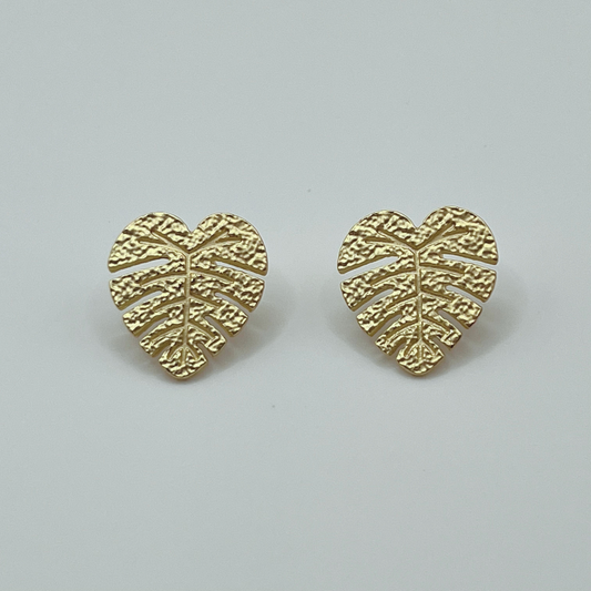 Aretes Hojas Dorados