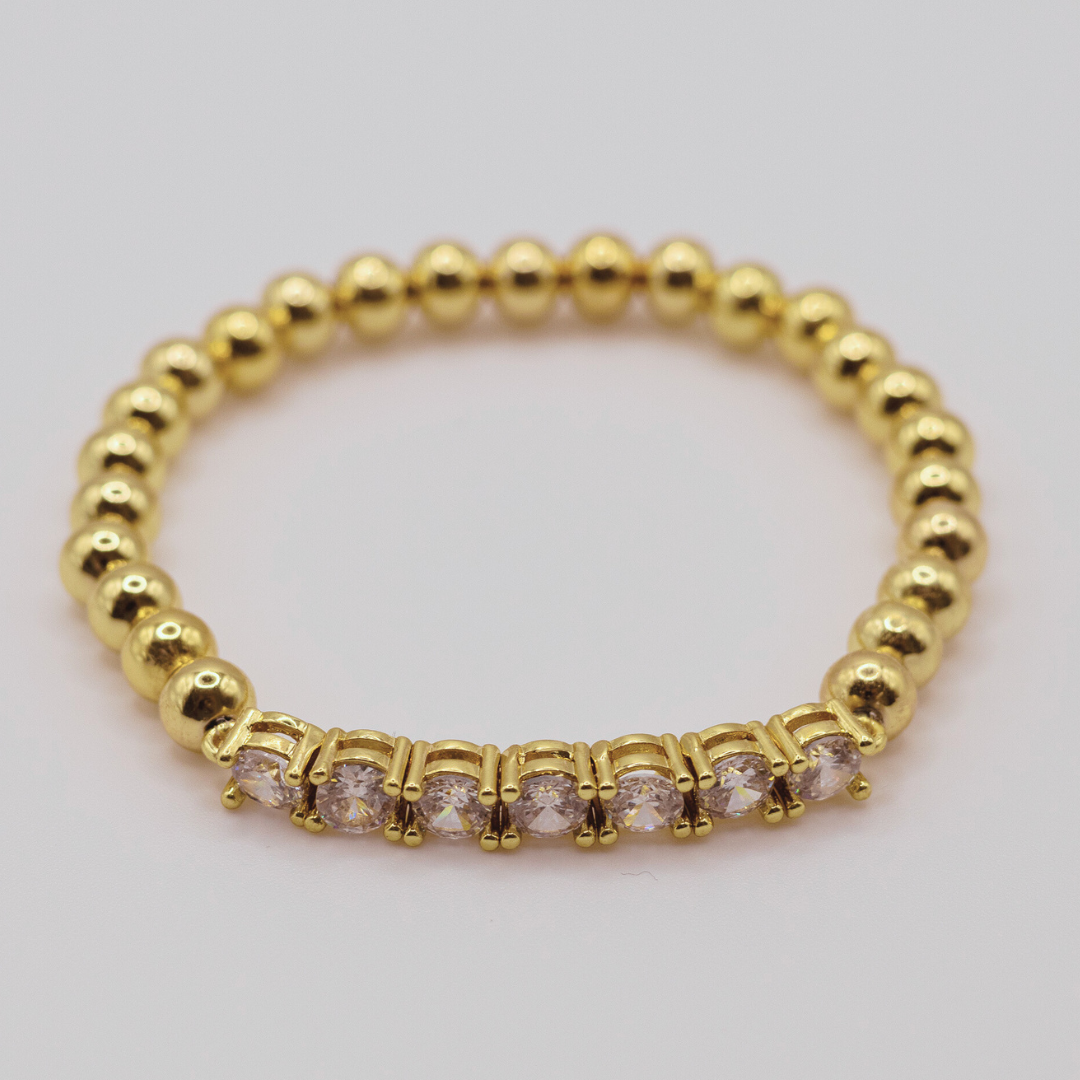 Pulsera Brillantes Dorada