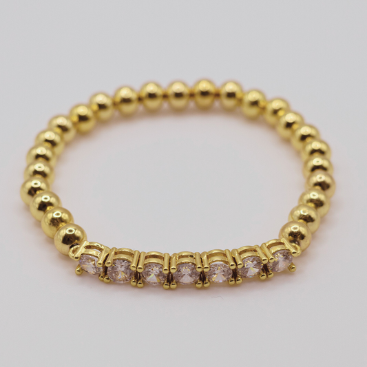 Pulsera Brillantes Dorada