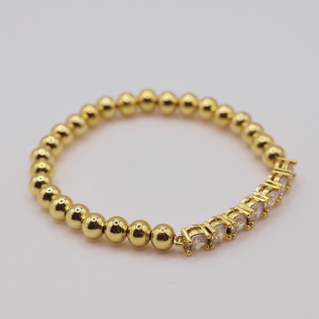 Pulsera Brillantes Dorada