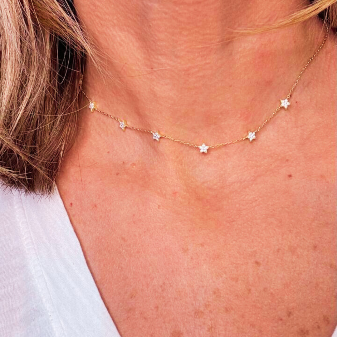 Collar Choker Mini Estrellas