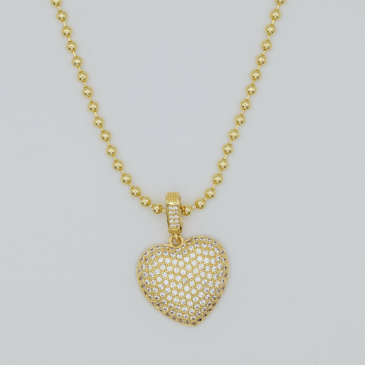 Collar Corazón de Zircones