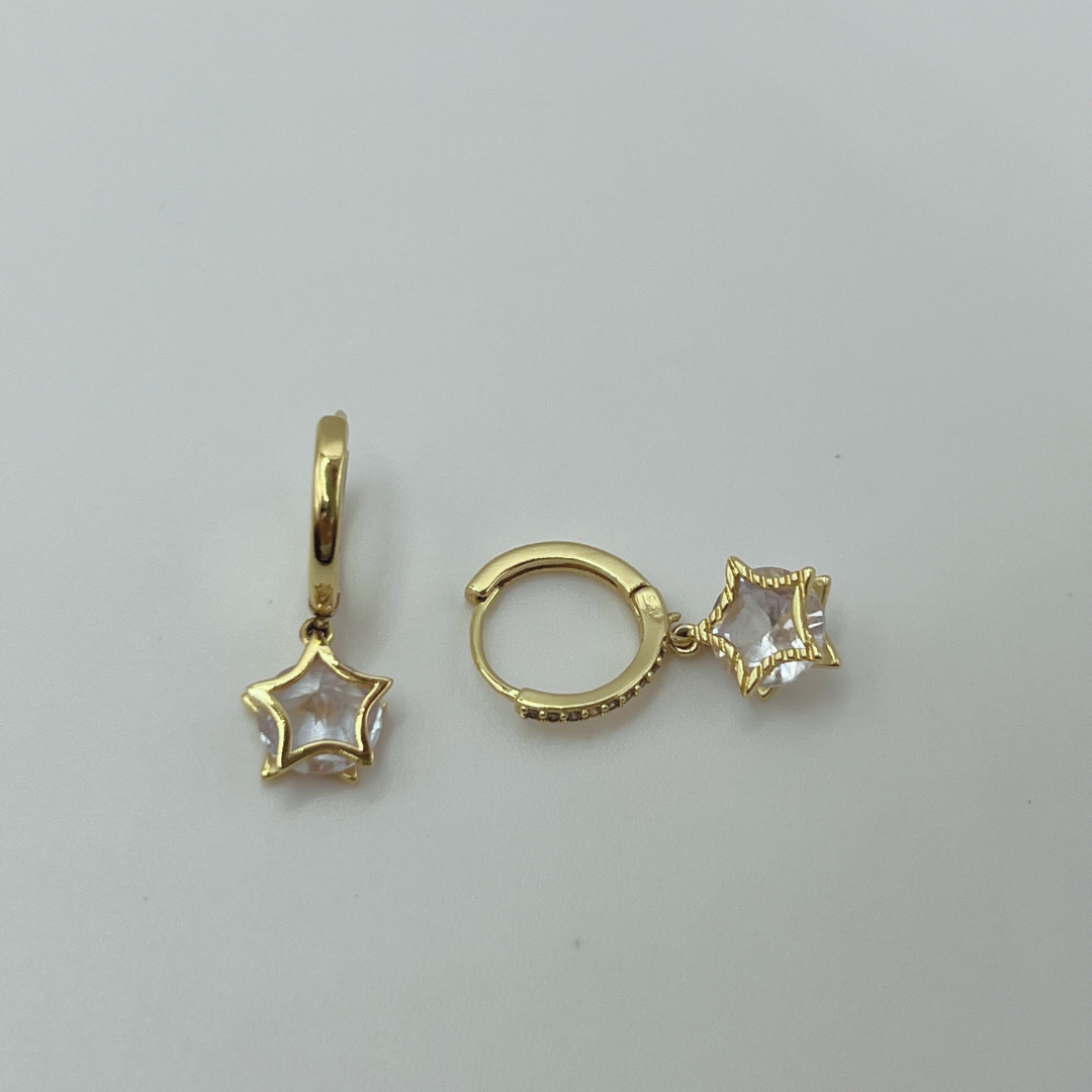 Aretes Estrella con Zircone Mini