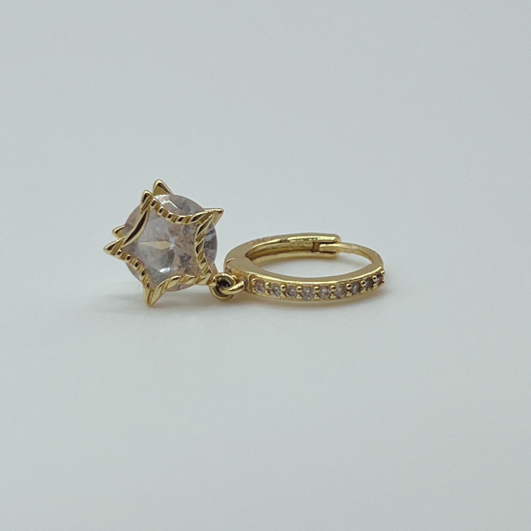 Aretes Estrella con Zircone Mini