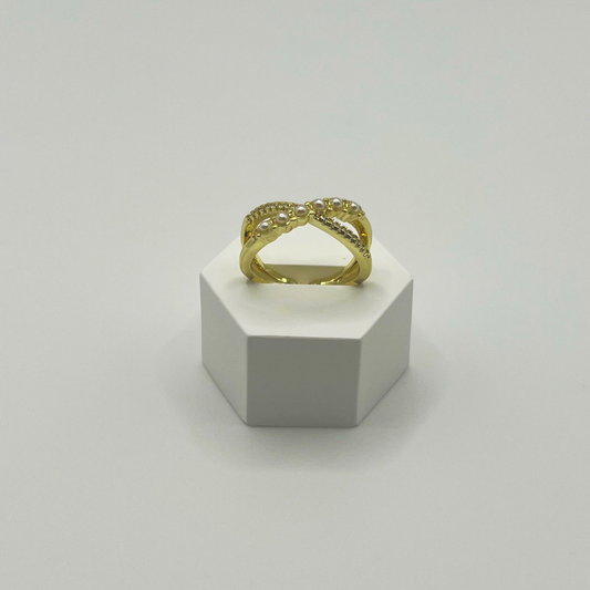 Anillo con Perlas y Zircones