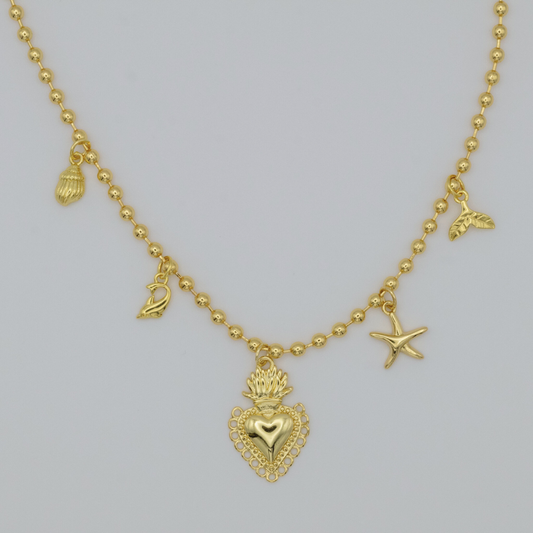 Collar Flame Dorado