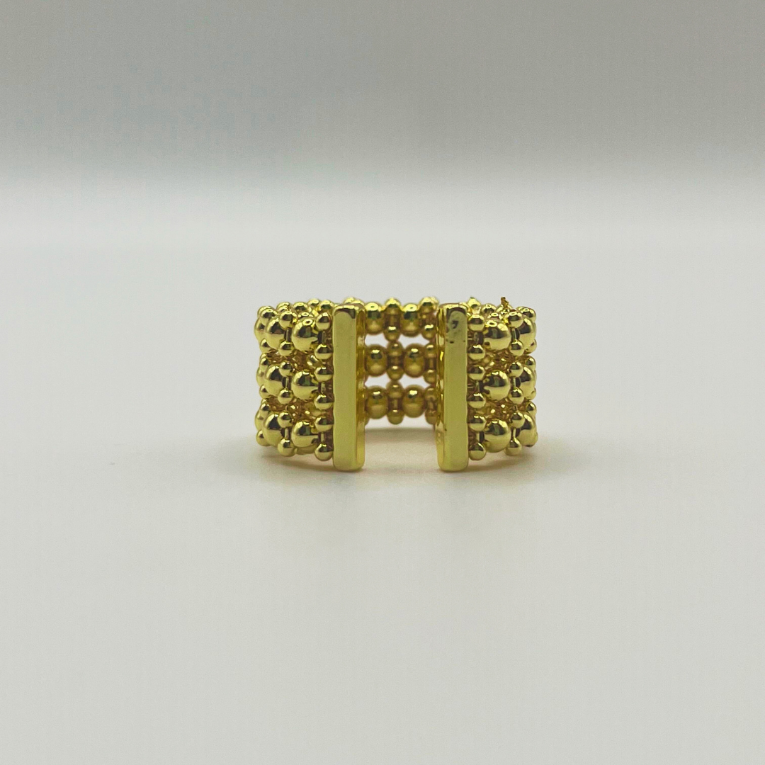 Anillo Tejido Maxi Dorado