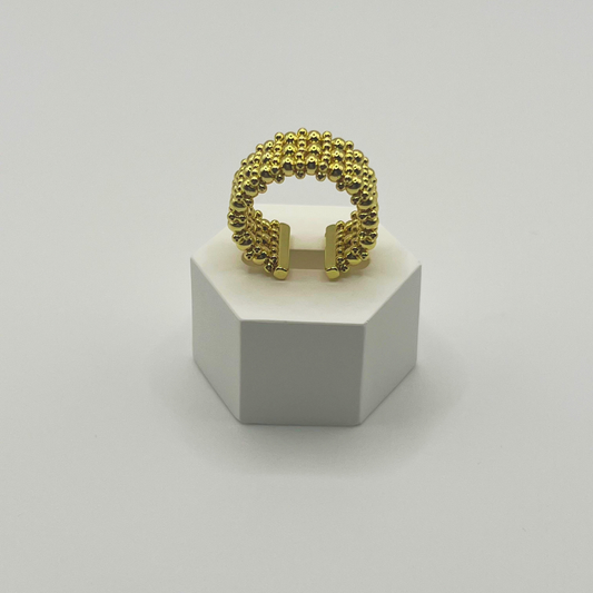 Anillo Tejido Maxi Dorado