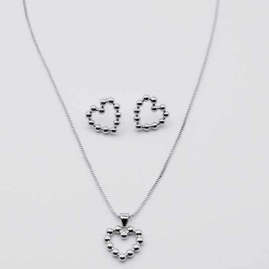 Collar Corazón Abierto Silver