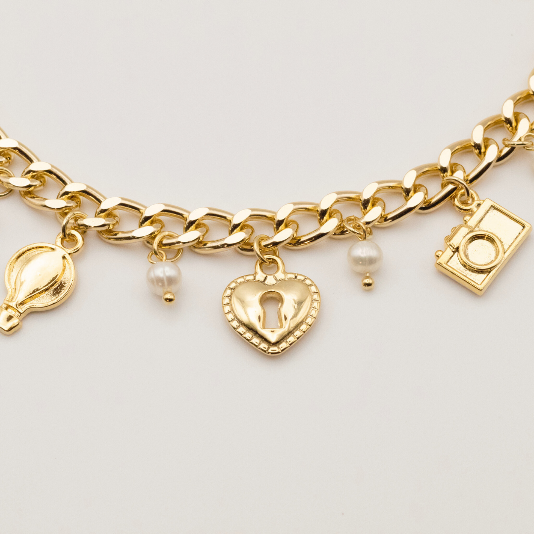 Collar Dijes Corazòn Candado