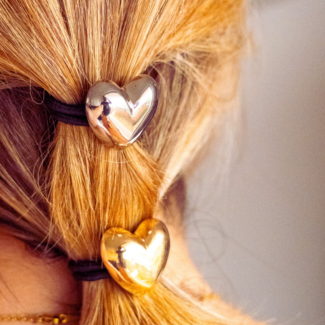 Banda Corazón Gold para el cabello