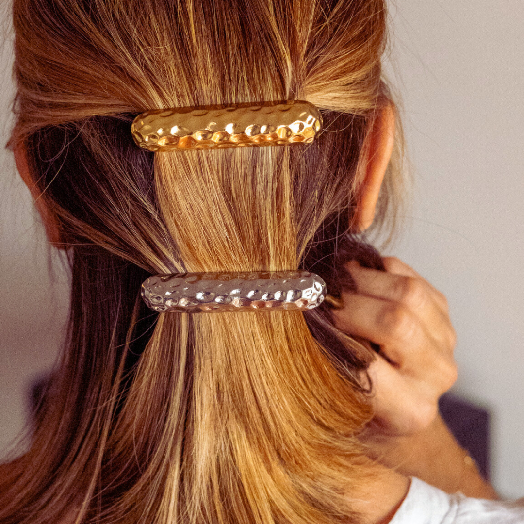 Gancho Texturizado Dorado para el cabello